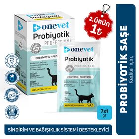 Onevet 7x1 gr Sindirim ve Bağışıklık Güçlendirici Kediler İçin Probiyotik Saşe