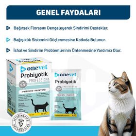 Onevet 7x1 gr Sindirim ve Bağışıklık Güçlendirici Kediler İçin Probiyotik Saşe