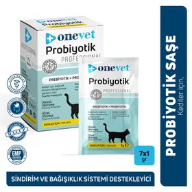 Onevet 7x1 gr Sindirim ve Bağışıklık Güçlendirici Kediler İçin Probiyotik Saşe