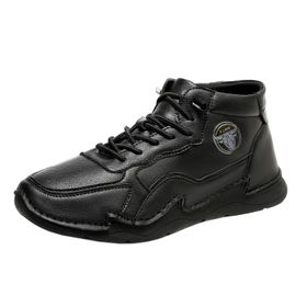 Onewus High Top Siyah Uzun Ömürlü Bağcıklı Şık Erkek Trekking Ayakkabı