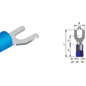Onka 8075-6 LV 2.5 mm 100 Adet Çatal Tip Uç