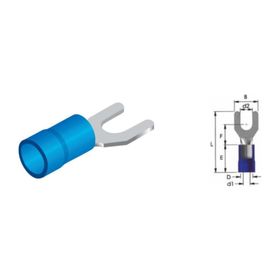 Onka 8076-8 LV 2.5 mm 200 Adet Çatal Tip Uç