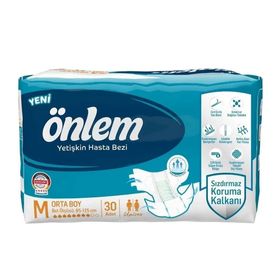 Önlem 30 Adet Beyaz Medium Yetişkin Hasta Bezi
