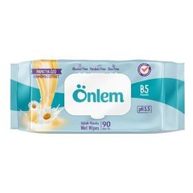 Önlem 90 Yaprak Ultra Papatya Özü Plastik Kapaklı Islak Havlu Mendil