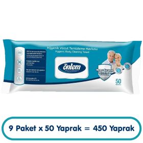 Önlem 9x50 450 Yaprak Hijyenik Vücut Temizleme Havlusu