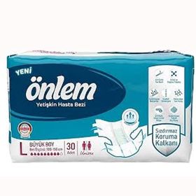 Önlem Bel Bantlı Tekstil Yüzey L Büyük 180 Adet Hasta Bezi