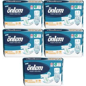 Önlem Belbantlı 5x30 150 Adet M Tekstil Yüzey Yetişkin Hasta Bezi