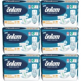 Önlem Belbantlı 6x30 180 Adet M Tekstil Yüzeyli Yetişkin Hasta Bezi