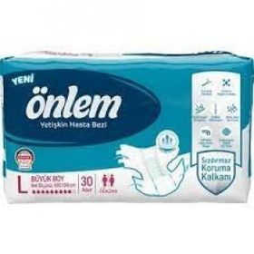 Önlem Belbantlı Tekstil Yüzey L 30 Adet Hasta Bezi