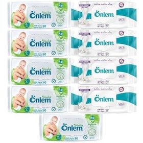 Önlem Botanika Özlü Beyaz Sabunlu Plastik Kapaklı 9x90 Adet Bebek Islak Mendil