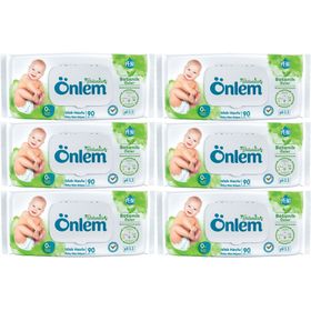 Önlem Botanika Özlü Plastik Kapaklı 6x90 Adet Bebek Islak Mendil