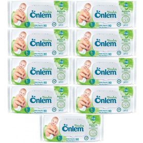 Önlem Botanika Özlü Plastik Kapaklı 9x90 Adet Bebek Islak Mendil