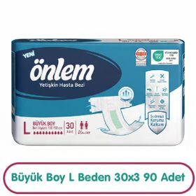 Önlem L Beden 30x3 90 Adet Yetişkin Hasta Bezi