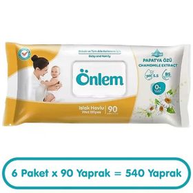 Önlem Papatya Özlü 90'lı 6 Paket 540 Yaprak Islak Havlu