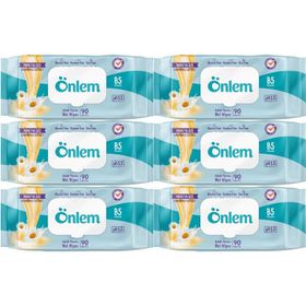 Önlem Papatya Özlü 90'lı 6 Paket 540 Yaprak Islak Havlu