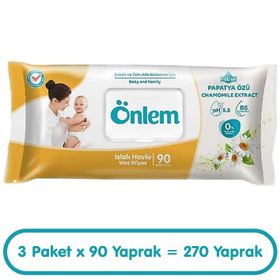 Önlem Papatya Özlü 90'lı Islak Havlu (3 adet)