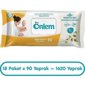Önlem Papatya Özlü 90'lı Islak Havlu (3 adet)