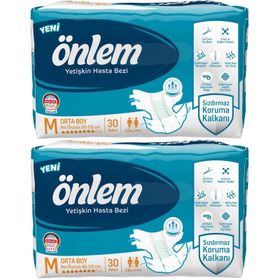 Önlem Yetişkin Orta Boy Medium 2x30 Adet Hasta Bezi