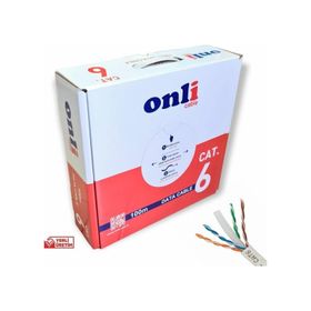 Onli 23AWG UTP Cat 6 Yerli Üretim 100 mt Gri Network Kablosu