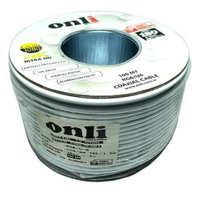 Onli RG6U6 100 m 80 Tel Yerli Üretim Beyaz Anten Kablosu