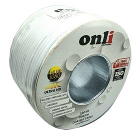 Onli RG6U6 100 m 80 Tel Yerli Üretim Beyaz Anten Kablosu