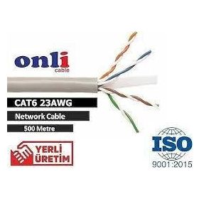 Onli U-UTP 23 AWG CCA CU 500 mt Cat 6 Kablo