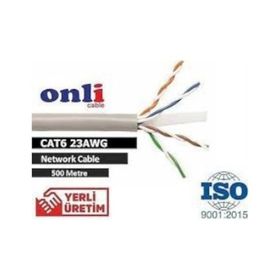Onli U-UTP 23 AWG CCA CU 500 mt Cat 6 Kablo