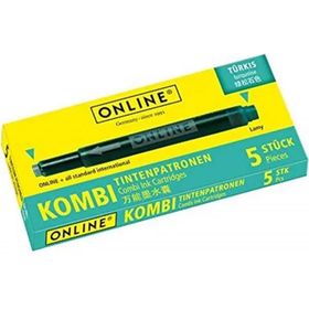 Online Combi Cartridge Turquoise Kalem Mürekkebi