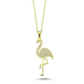 Online Takı Flamingo Gümüş Kolye