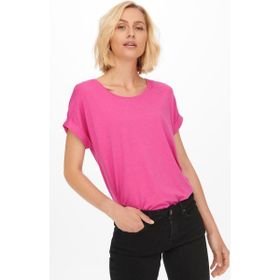 Only 15106662 Fuşya Bisiklet Yaka Onlmoster Kadın T-shirt