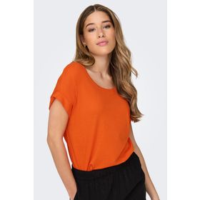 Only 15106662 Orange Bisiklet Yaka Onlmoster Kadın T-shirt