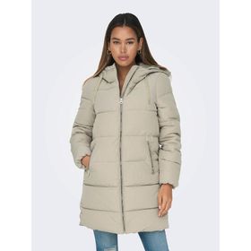 Only 15205369 Bej Kapüşonlu Şişme Kadın Mont
