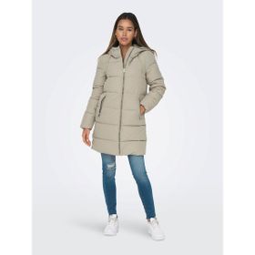 Only 15205369 Bej Kapüşonlu Şişme Kadın Mont