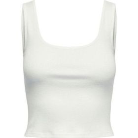 Only 15240303 Beyaz Crop Kadın T-shirt
