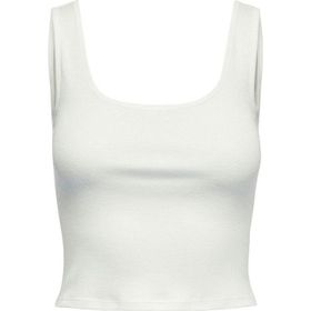 Only 15240303 Beyaz Crop Kadın T-shirt