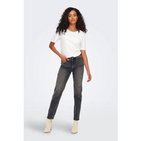 Only 15259634 Onlemily Stretch Hw St Ak Dnm Cro 614 Noos Koyu Gri Kadın Jean Pantolon