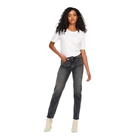 Only 15259634 Onlemily Stretch Hw St Ak Dnm Cro 614 Noos Koyu Gri Kadın Jean Pantolon