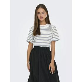 Only 15272227 Lıvvına Çizgili Regular Fit Kadın Tişört