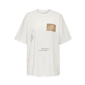 Only 15286655 Ekru Kadın T-shirt