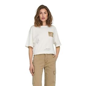 Only 15286655 Ekru Kadın T-shirt