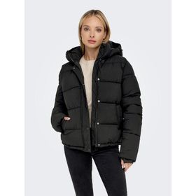 Only 15287909 Siyah Kapüşonlu Kadın Mont