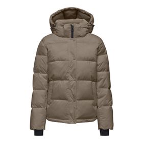 Only 15287909-WALNUT Onlann Premium Puffer Kahverengi Kadın Mont