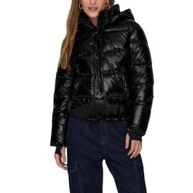 Only 15287919 Siyah Kapüşonlu Puffer Kadın Mont