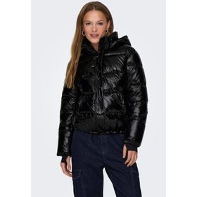 Only 15287919 Siyah Kapüşonlu Puffer Kadın Mont