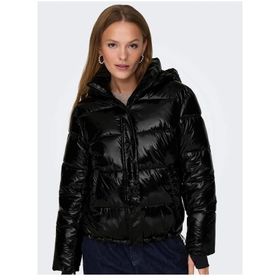 Only 15287919 Siyah Kapüşonlu Puffer Kadın Mont