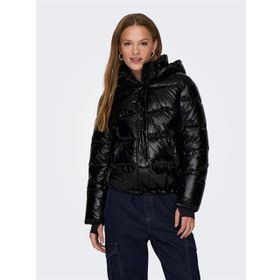 Only 15287919 Siyah Kapüşonlu Puffer Kadın Mont