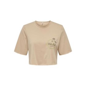 Only 15290663 Bej Kadın T-shirt