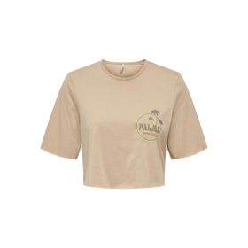Only 15290663 Bej Kadın T-shirt