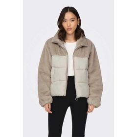 Only 15292945-MOONBEAN Wanja Fur Puffer Mix Krem Kadın Mont