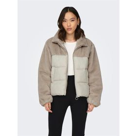 Only 15292945 Wanja Fur Puffer Mix Krem Kadın Mont